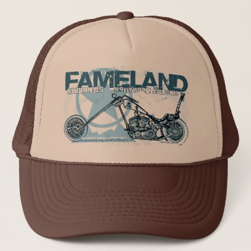 fameland choppers hollywood trucker hat