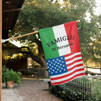 Famiglia Italy Italian American Flag