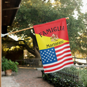 Famiglia Sicily Sicilian American Flags