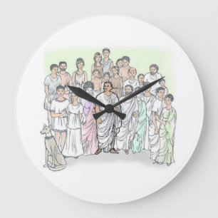 Familia Caecilii Large Clock