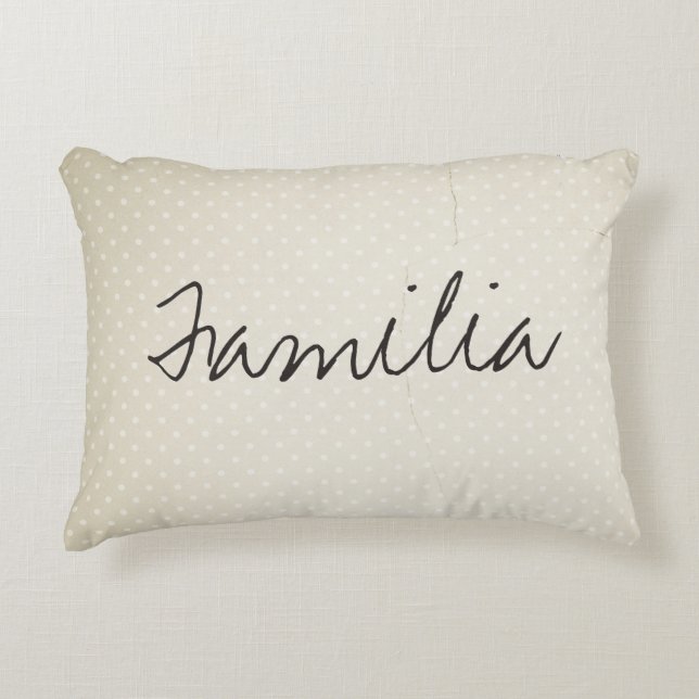 Familia Poka Dot Decorative Pillow (Front)