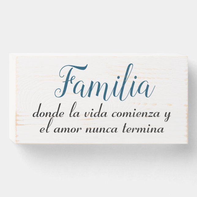 Familia Sign - Spanish Quote (Front Horizontal)