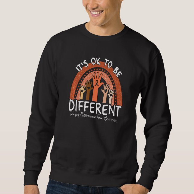 Familial Mediterranean Fever Awareness Orange Rain Sweatshirt (Front)
