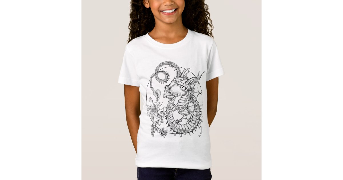Familiar Dragon Diy Coloring By Sonja A S T Shirt Zazzle Com