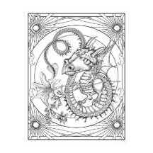 Familiar Dragon: DIY Coloring Poster by Sonja A.S.