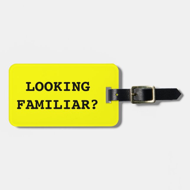 Familiar luggage tag for bags and suitcases (Front Horizontal)