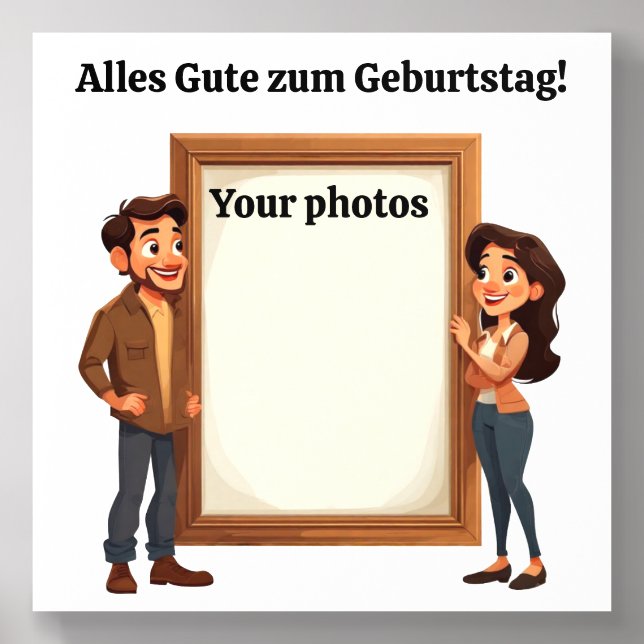 Familienrahmen – Mama & Papa halten dein Bild Acrylic Photo Tile (Front Set)