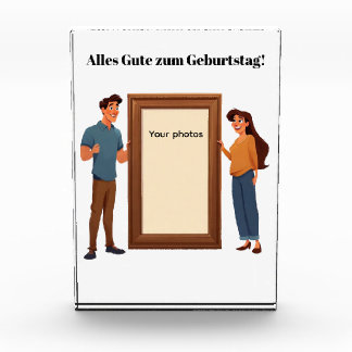 Familienrahmen – Mama & Papa halten dein Bild Photo Block