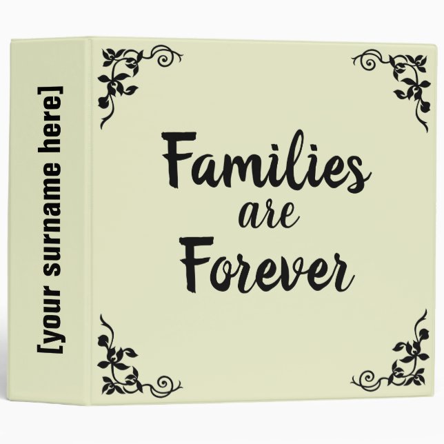 Families Are Forever & Cousin Chart Binder (Front/Spine)