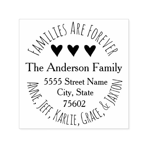 Families Are Forever Family Name Address Self_inking Stamp