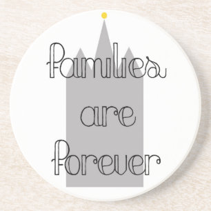 families are forever mormon lds temple drink coaster