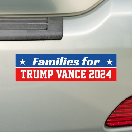 Families for Trump Vance 2024 Bumper Sticker