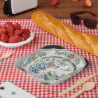 Famille rose faux porcelain chinoiserie bird crane