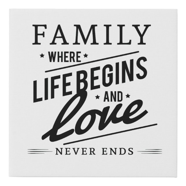 Family 10 x 10 faux canvas print (Front)