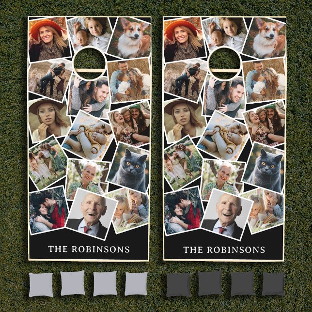 Family 15 Photo Collage Cornhole Set (Creator Uploaded)