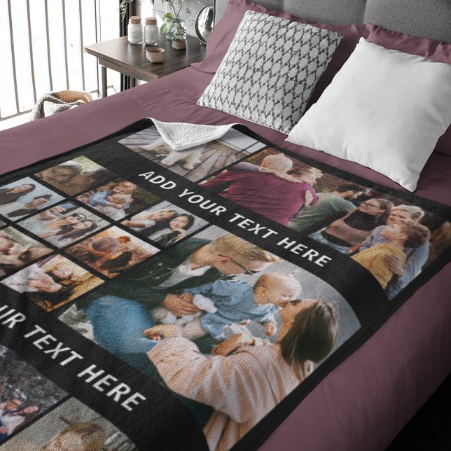 Family 15 Photo Collage Sherpa Blanket (Creator Uploaded)