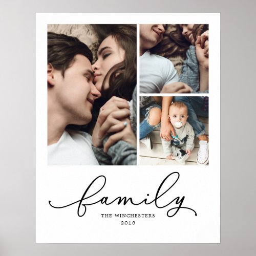 Family 16x20 3 Photo Collage Poster