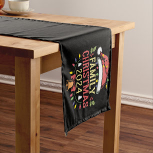 Family 2024 Christmas Matching Outfits Team Santa  Short Table Runner