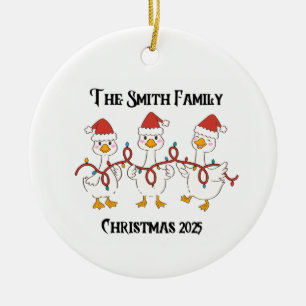 Family 2025 Christmas ornament with Ducks