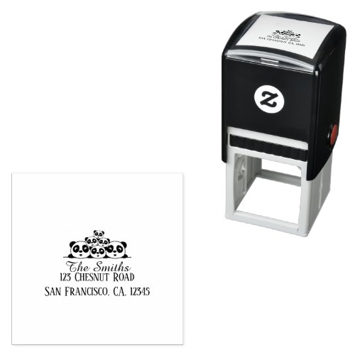 Family 2 Parents  4 Kids Name Address Self_inking Stamp