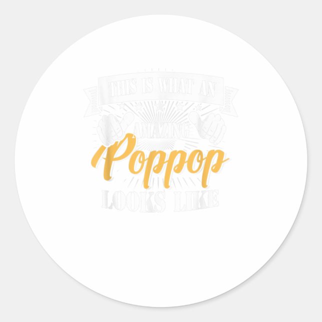 FAMILY 365 Fathers Day What an Amazing PopPo Classic Round Sticker (Front)