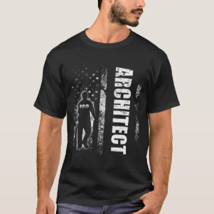 Family 365 Usa Distress American Flag Architect Da T-Shirt