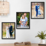 Family 3 Photo Collage Easy Today Tomorrow Forever Wall Art Sets<br><div class="desc">Celebrate your family or wedding memories with this beautiful photo collage wall art print set. This design includes three large vertical photos with a white gradient along the bottom and the words "TODAY, TOMORROW, FOREVER" in black with a white dropshadow effect. Use the easy template fields to upload your photos....</div>