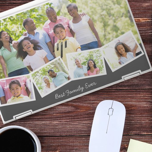 Family 5 Photo Collage Zigzag Picture Strip HP Laptop Skin