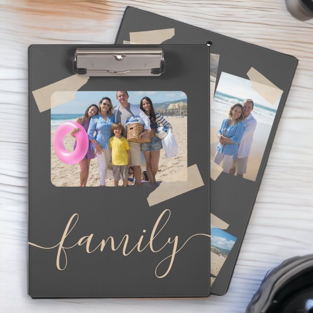 Family 5 Photo Personalized Custom Clipboard (Family 5 Photo Personalized Custom Clipboards from Ricaso. Add your own five photographs. )