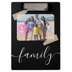 Family 5 Photo Personalized Custom Clipboard