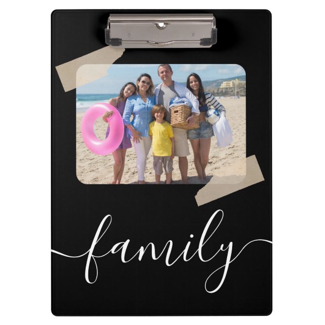 Family 5 Photo Personalized Custom Clipboard (Front)