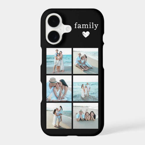 Family 6 Photo Black iPhone 17 Case