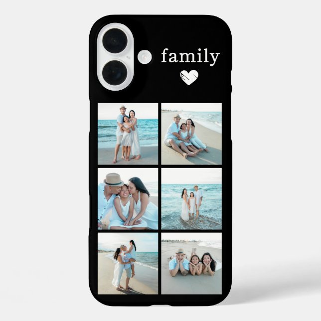 Family 6 Photo Black Case-Mate iPhone Case (Back)