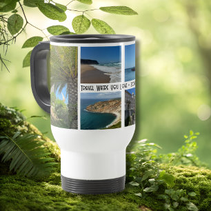 Family 6 Photo Collage Fun Vacation Trip Custom  Travel Mug