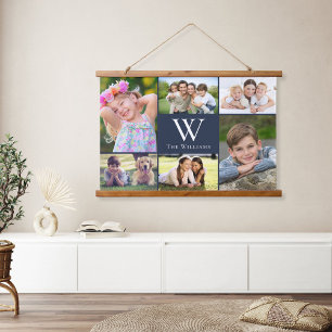 Family 6 Photo Collage Hanging Tapestry