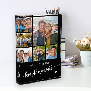 Family 6 photo collage script personalized photo block