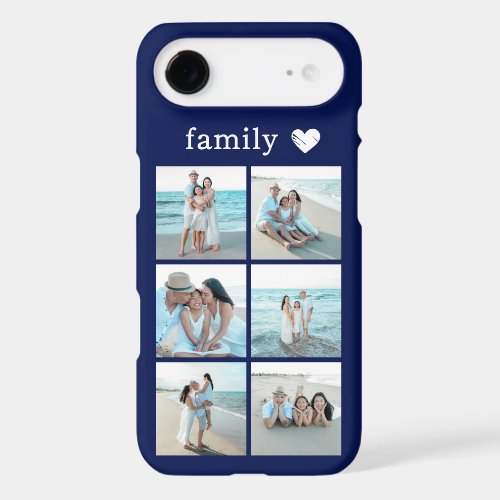 Family 6 Photo Navy Blue iPhone 17 Air Case