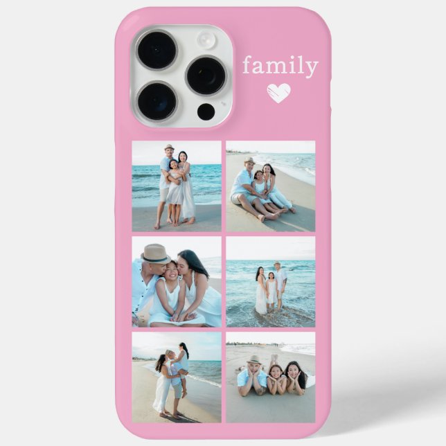 Family 6 Photo Pink Case-Mate iPhone Case (Back)