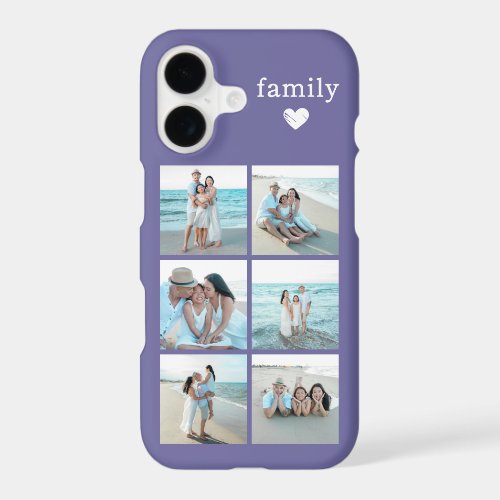 Family 6 Photo Purple iPhone 17 Case