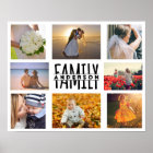 Family 8 Photo Collage Template Plus Add Name V1
