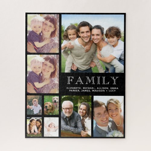 Family 9 Photo Collage Jigsaw Puzzle