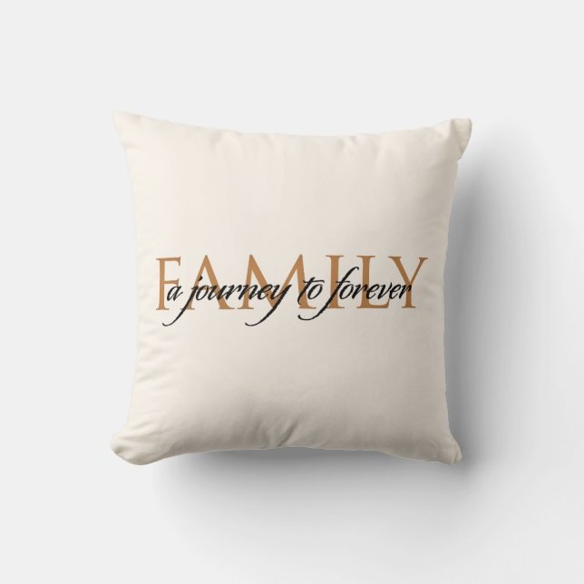 Family a Journey to Forever Throw Pillow (Front)