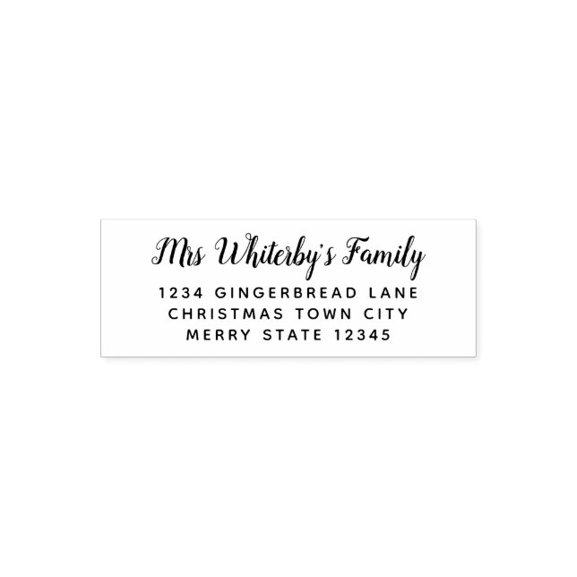 Family Address Stamp Modern Script (Design)