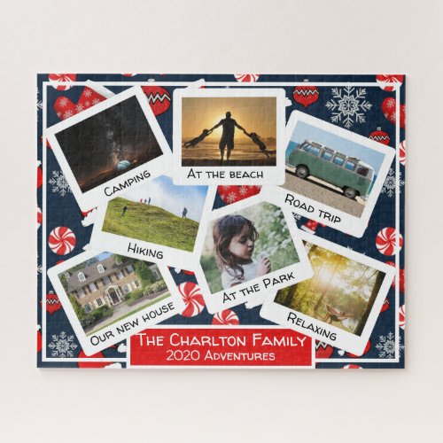 Family Adventures Instant Photo Collage Jigsaw Puzzle