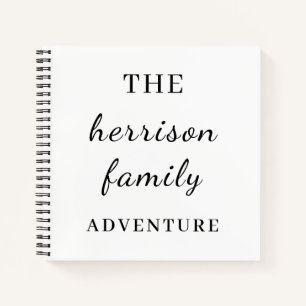 Family Adventures Modern Minimal Design Notebook