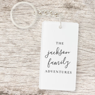 Family Adventures Original Modern Minimalist Keychain
