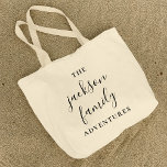 Family Adventures | Original Modern Minimalist Large Tote Bag<br><div class="desc">Personalized for your wonderful and everyday family adventures,  this tote bag makes for the perfect gift,  fashion,  shopping or vacation accessory! The design features a handwritten scripyt typography is a modern minimalist style for any fun and stylish family! #family #adventures #custom #totebag</div>