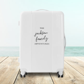 Family Adventures | Original Modern Minimalist Luggage by GuavaDesign at Zazzle