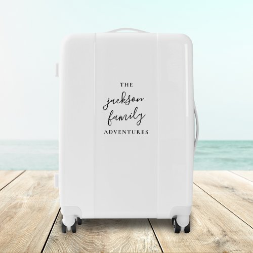Family Adventures  Original Modern Minimalist Luggage