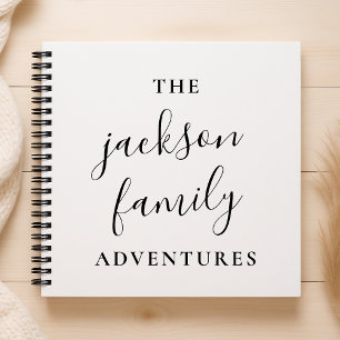 Family Adventures   Original Modern Minimalist Notebook